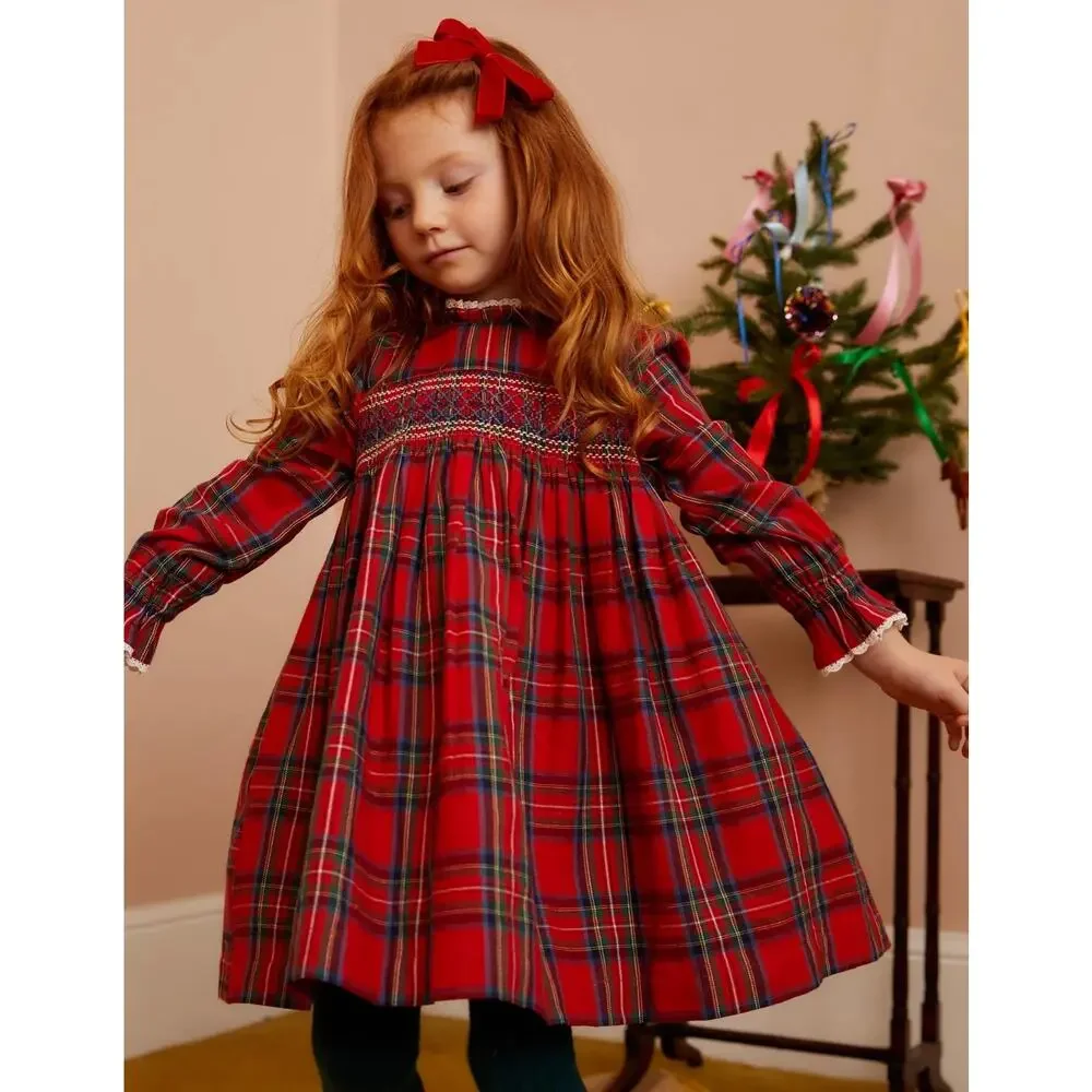 Mini Boden Girls' Heritage Check Cotton Dress